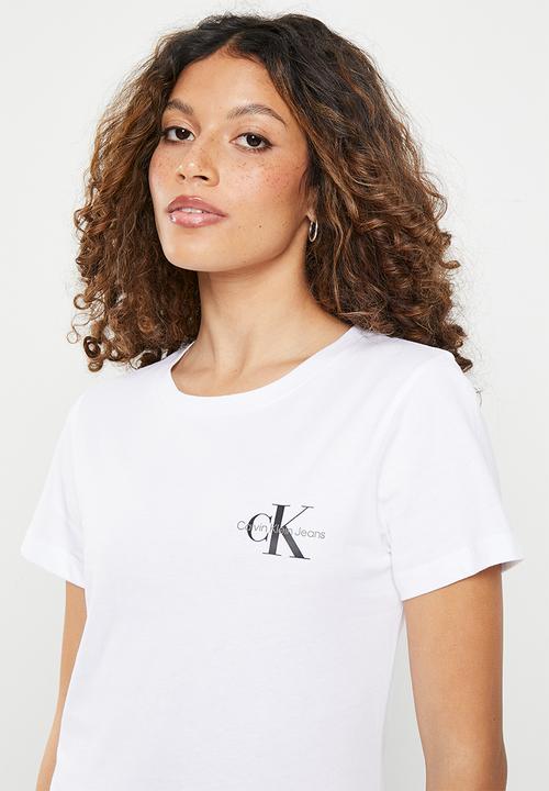 Calvin Klein - 2 Pack monogram slim tee - bright white