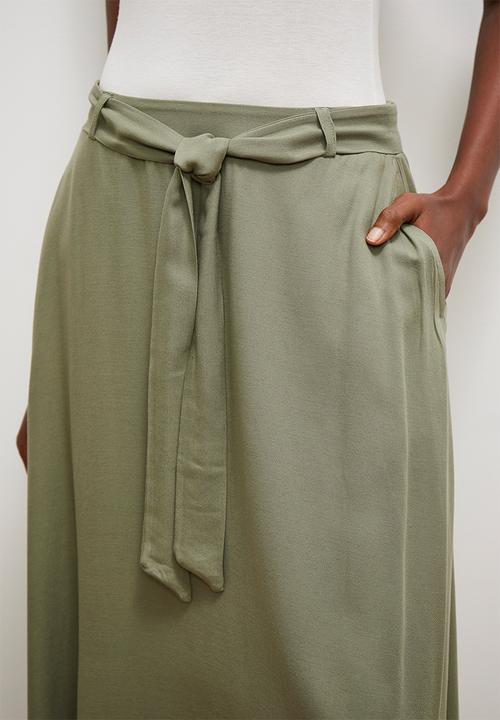 edit - Belted aline midi - sage