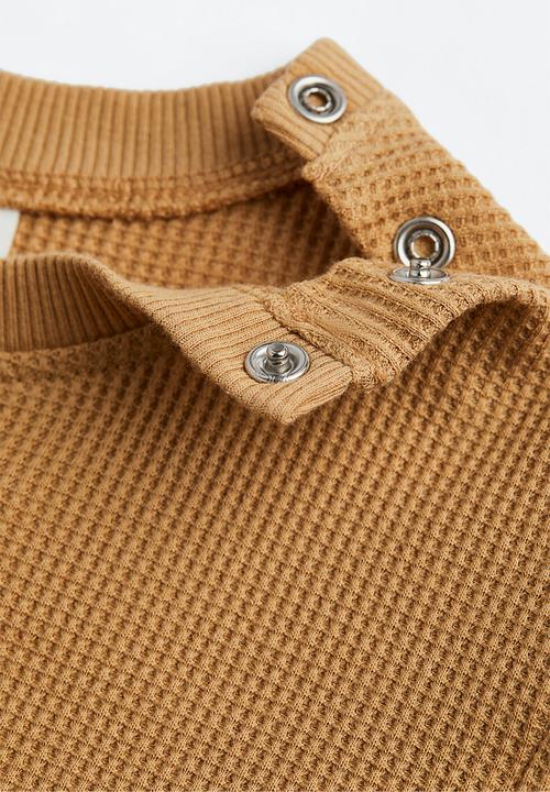 H&M - Cotton jersey top - beige