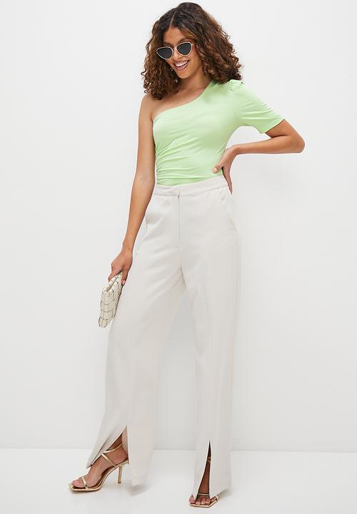 MILLA - One arm puff sleeve bodysuit - mint