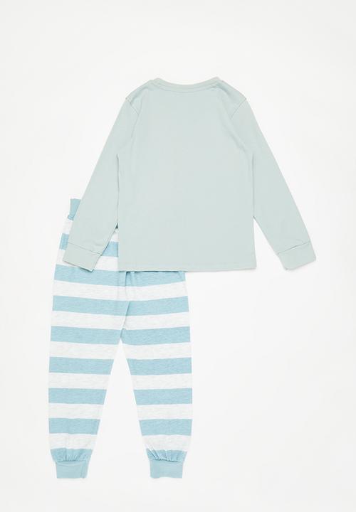Pop Candy - Boys pj set - blue & grey