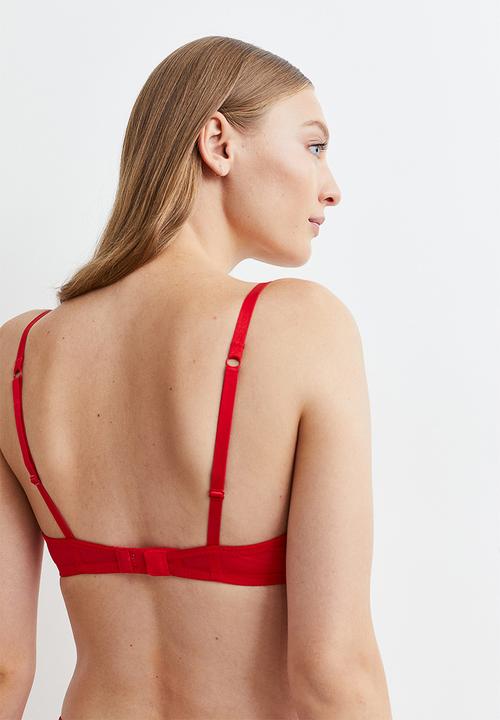 H&M - Lace push-up bra - red