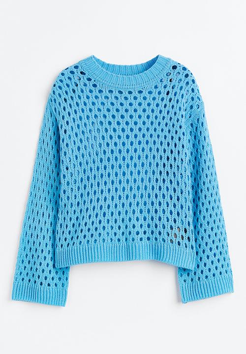 H&M - Hole-knit jumper - blue