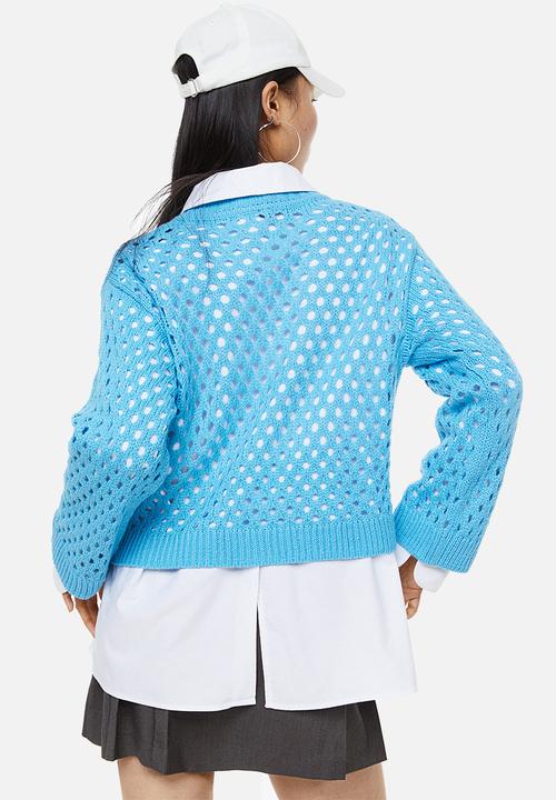 H&M - Hole-knit jumper - blue