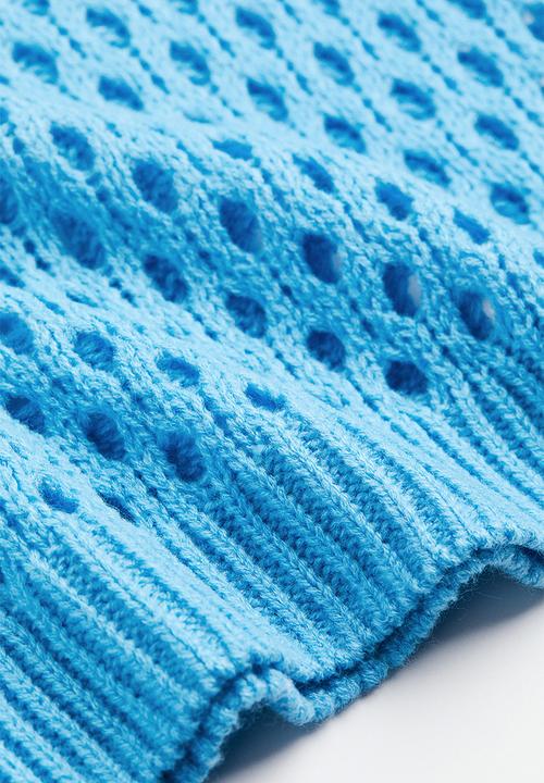 H&M - Hole-knit jumper - blue