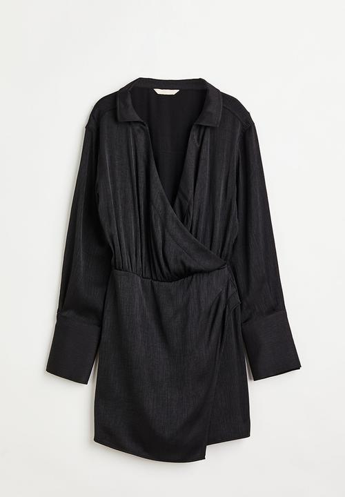H&M - Short wrapover dress - black