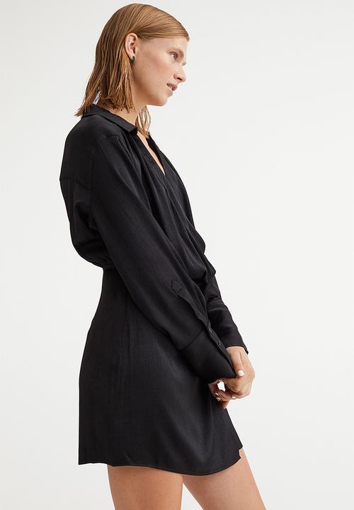 H&M - Short wrapover dress - black