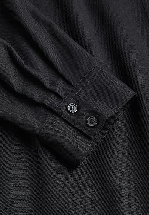H&M - Lace-detail shirt - black