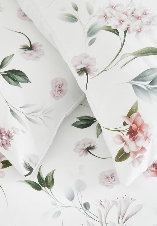 Sixth Floor - Spring flowers printed microfibre duvet cover set - multi