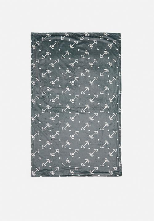 Pop Candy - Printed blanket - grey and white