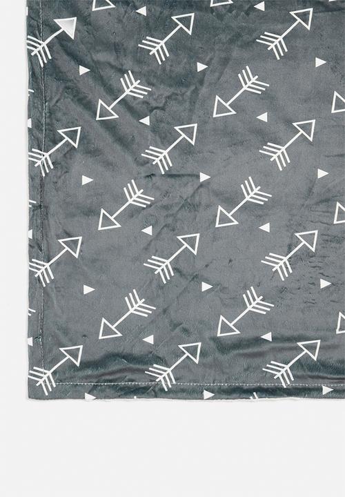 Pop Candy - Printed blanket - grey and white