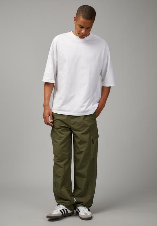 Factorie - Utility nylon trackpant - moss