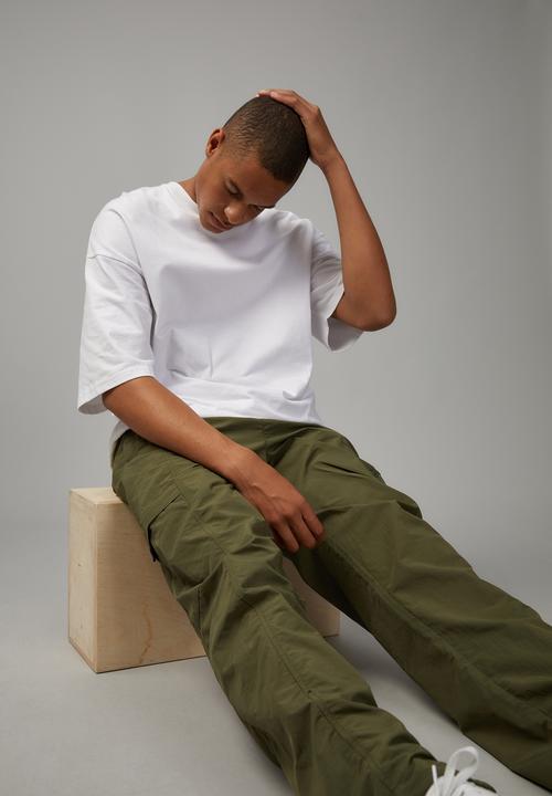 Factorie - Utility nylon trackpant - moss