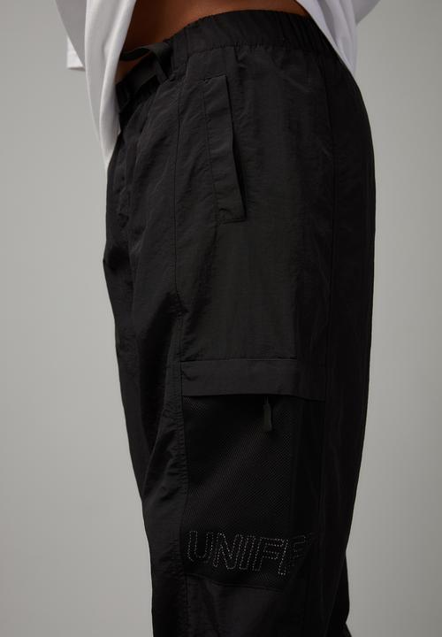 Factorie - Utility nylon trackpant - black