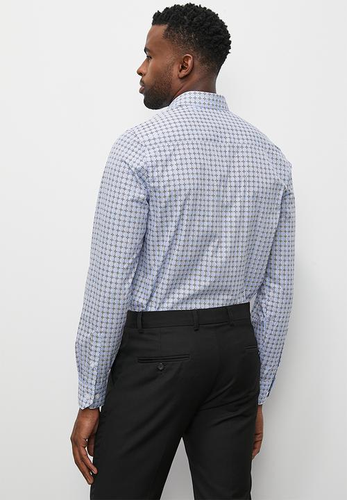 Superbalist - All over print l/s minimal shirt - blue
