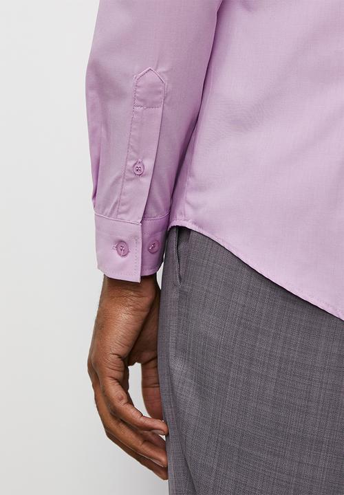 Superbalist - Easy care slim fit shirt - lilac