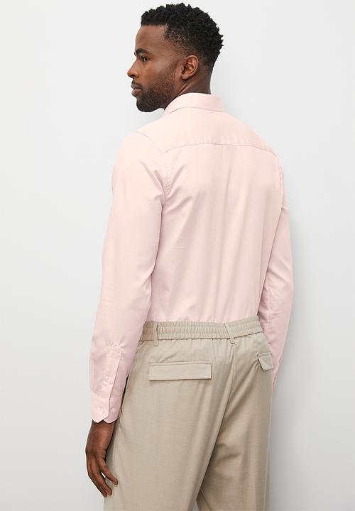 Superbalist - Stripe slim fit l/s shirt - pink