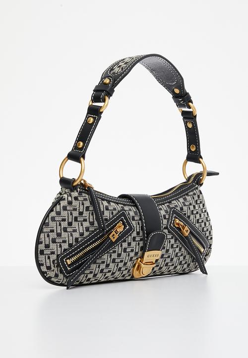 GUESS - Belle vintage tp zip shldr bag - black logo