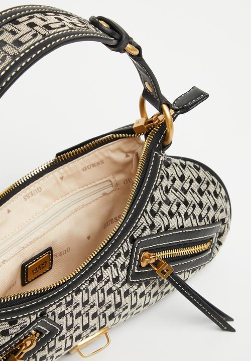 GUESS - Belle vintage tp zip shldr bag - black logo