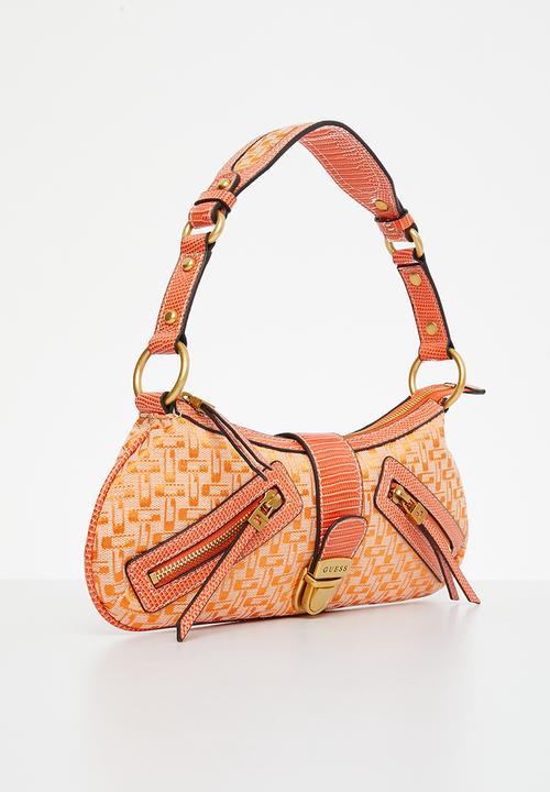GUESS - Belle vintage tp zip shldr bag - orange logo