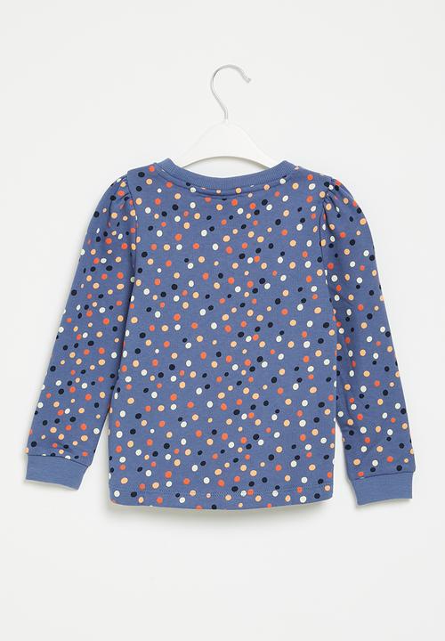 Name It - Nmfvianja ls sweat bru tt - bijou blue