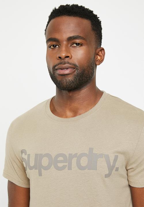Superdry. - Cl tee - stone dark grey