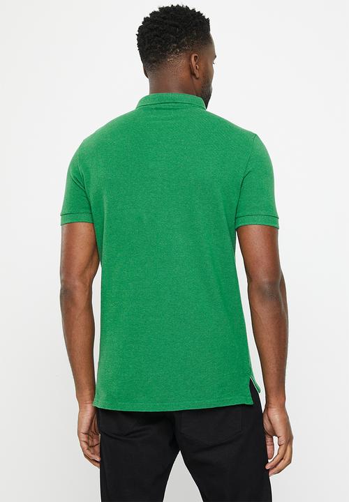 Superdry. - Classic pique polo - field green marl