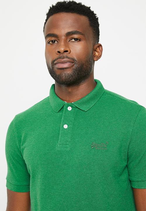 Superdry. - Classic pique polo - field green marl