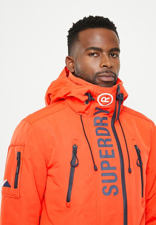 Superdry. - Ultimate windcheater - bold orange/rich navy
