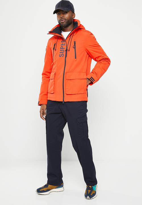 Superdry. - Ultimate windcheater - bold orange/rich navy