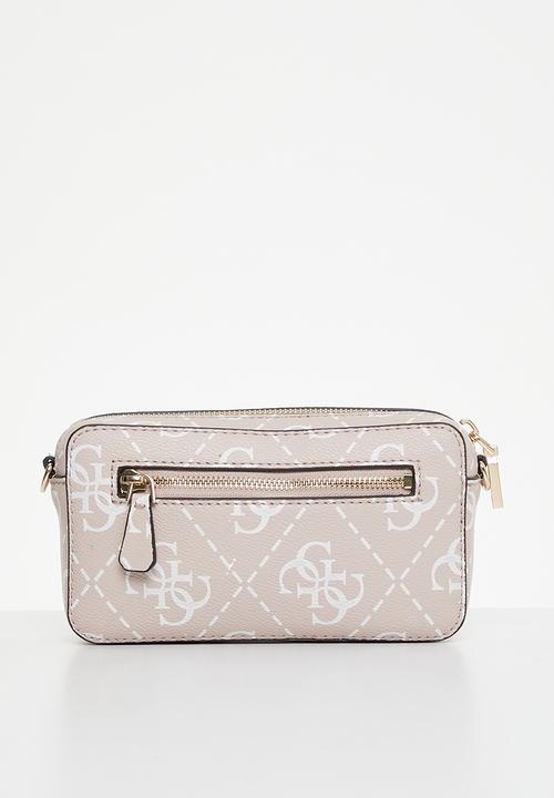 GUESS - Rea mini crossbody camera-rosewood logo