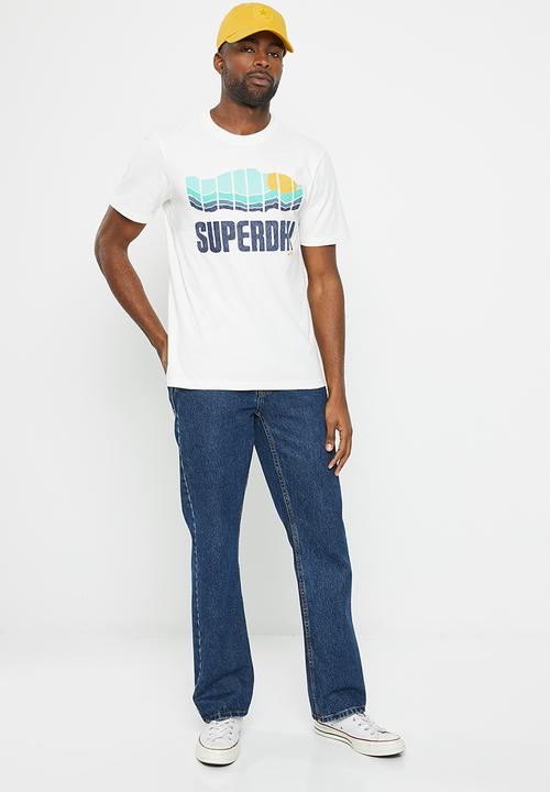 Superdry. - Vintage great outdoors tee - natural white marl