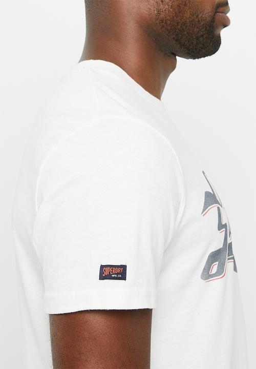 Superdry. - Vintage industrial auto tee - ecru