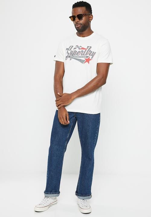 Superdry. - Vintage industrial auto tee - ecru