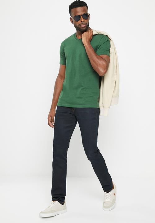 POLO - Mens v neck short sleeve tee - green