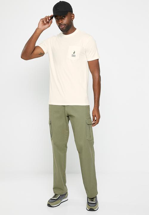 POLO - Mens pjc short sleeve pocket tee - stone 