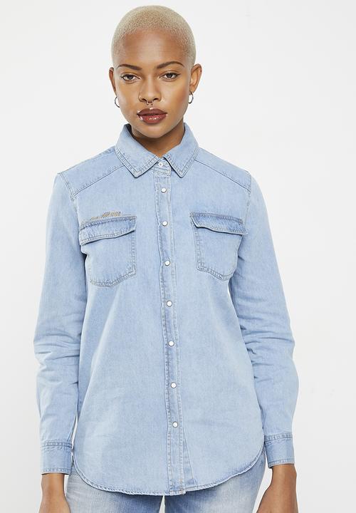GUESS - Lds denim shirt - light Wash