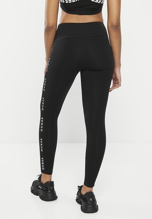 GUESS - Lds aline leggings 4/4 eco J. str - black