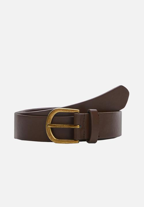 MANGO - Belt maxm - brown