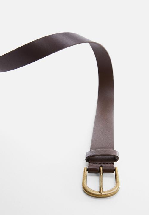 MANGO - Belt maxm - brown