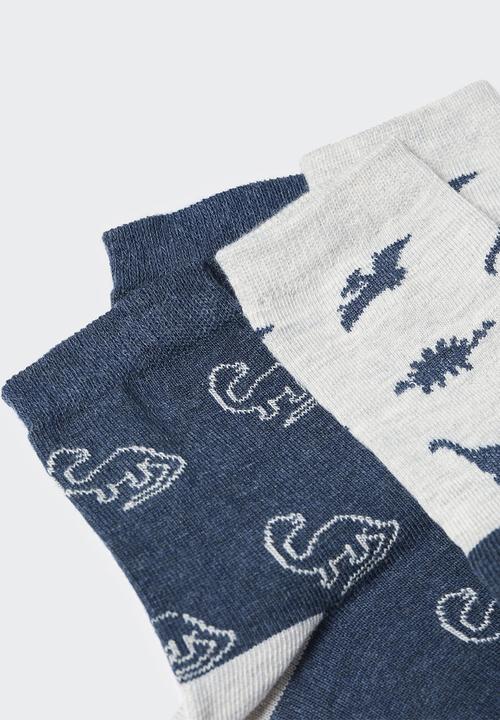 MANGO - Socks dinosb - medium blue