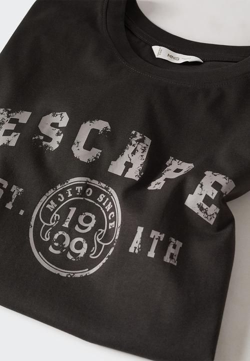 MANGO - T-shirt escape - black