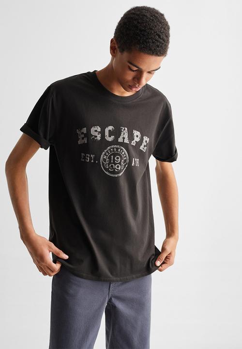 MANGO - T-shirt escape - black