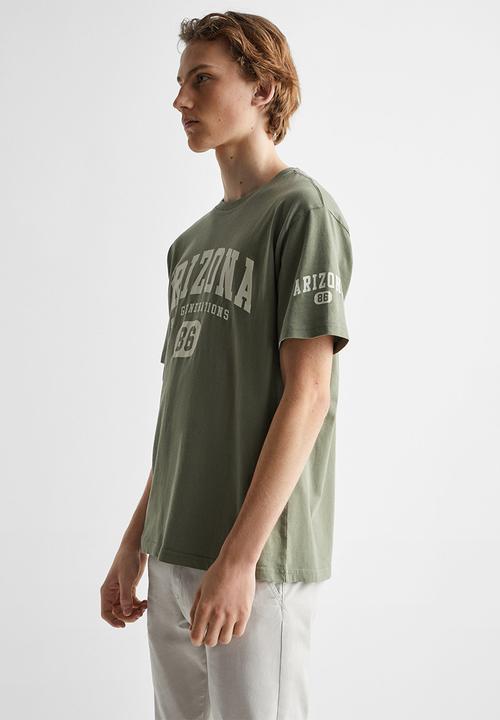 MANGO - T-shirt cityk - khaki