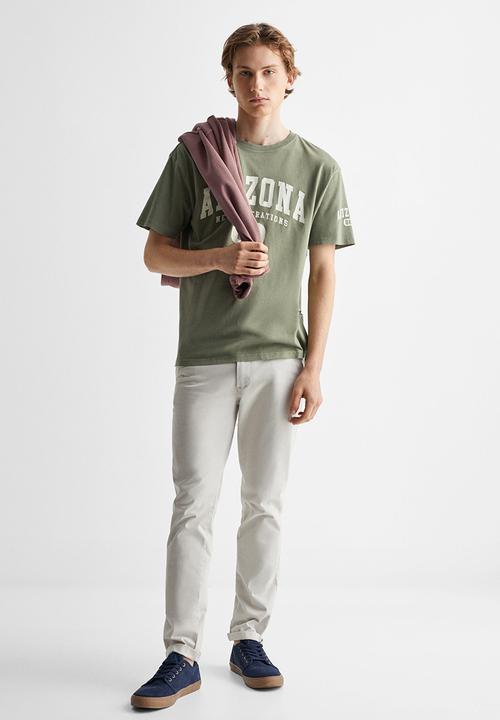 MANGO - T-shirt cityk - khaki