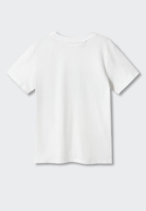 MANGO - T-shirt assemble - offwhite