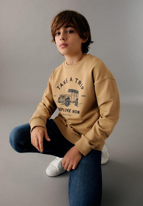 MANGO - Sweatshirt trip - sand