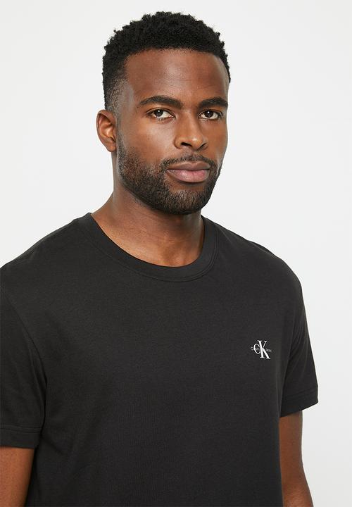 Calvin Klein - 2 Pack monologo T-shirt - iceland blue & ck black