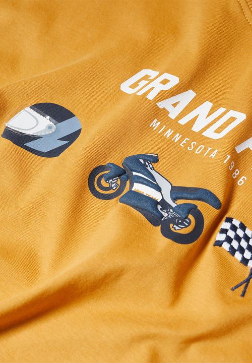 MANGO - T-shirt helmet - mustard
