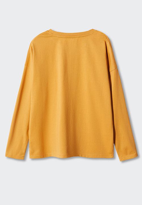 MANGO - T-shirt helmet - mustard